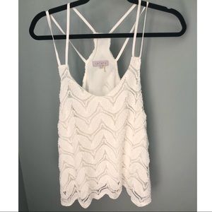 NWT Nordstrom boho crochet racer back tank